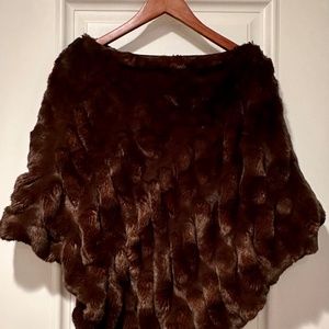 Fabulous Furs Faux Fur Poncho